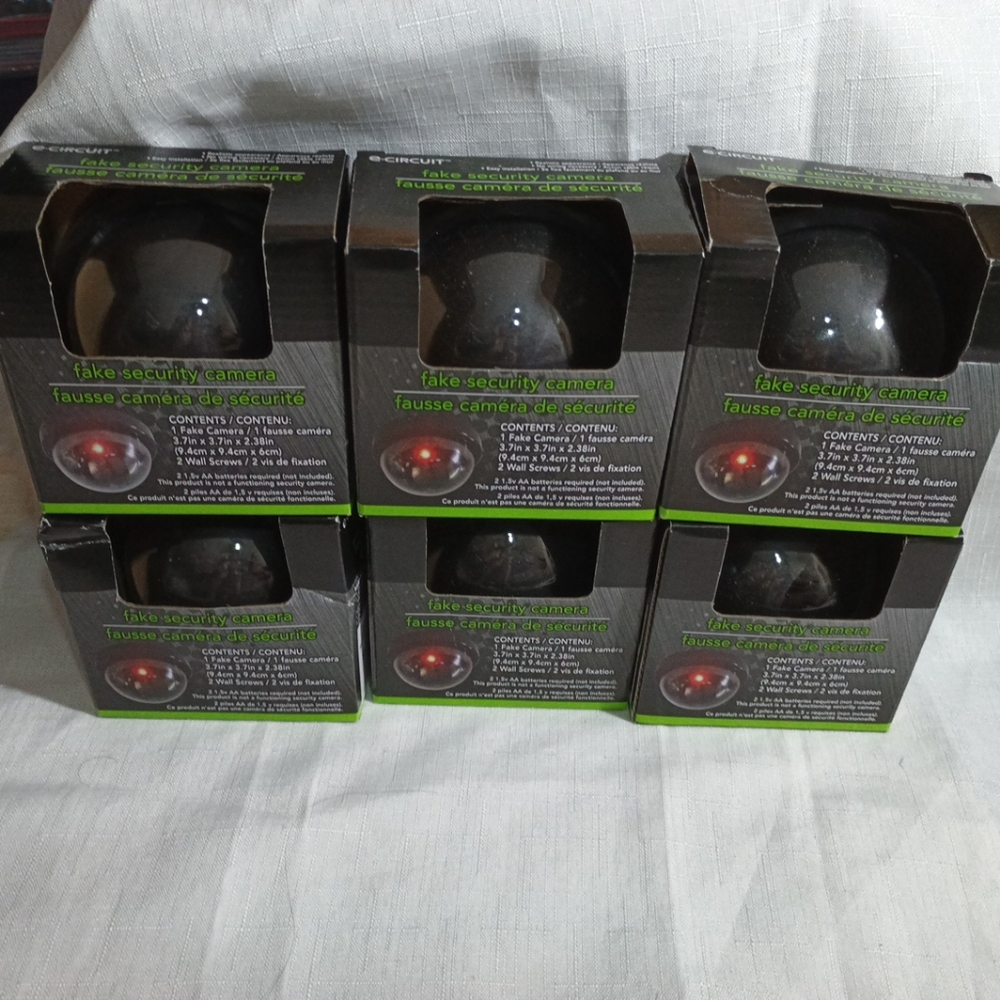 Unbranded Dummy Dome Fake Security Cameras - Visible Deterrent 6 Pack